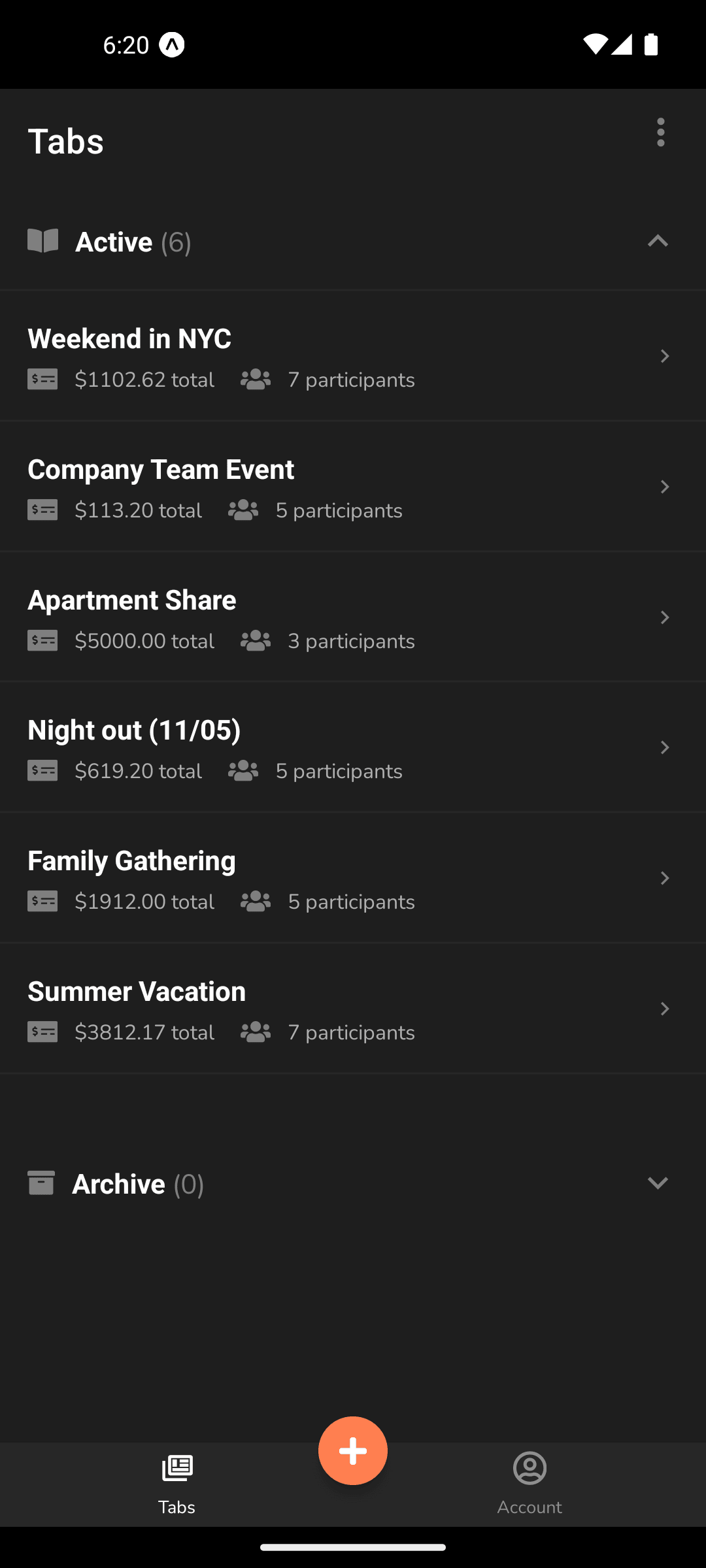 SplitSumo tabs overview